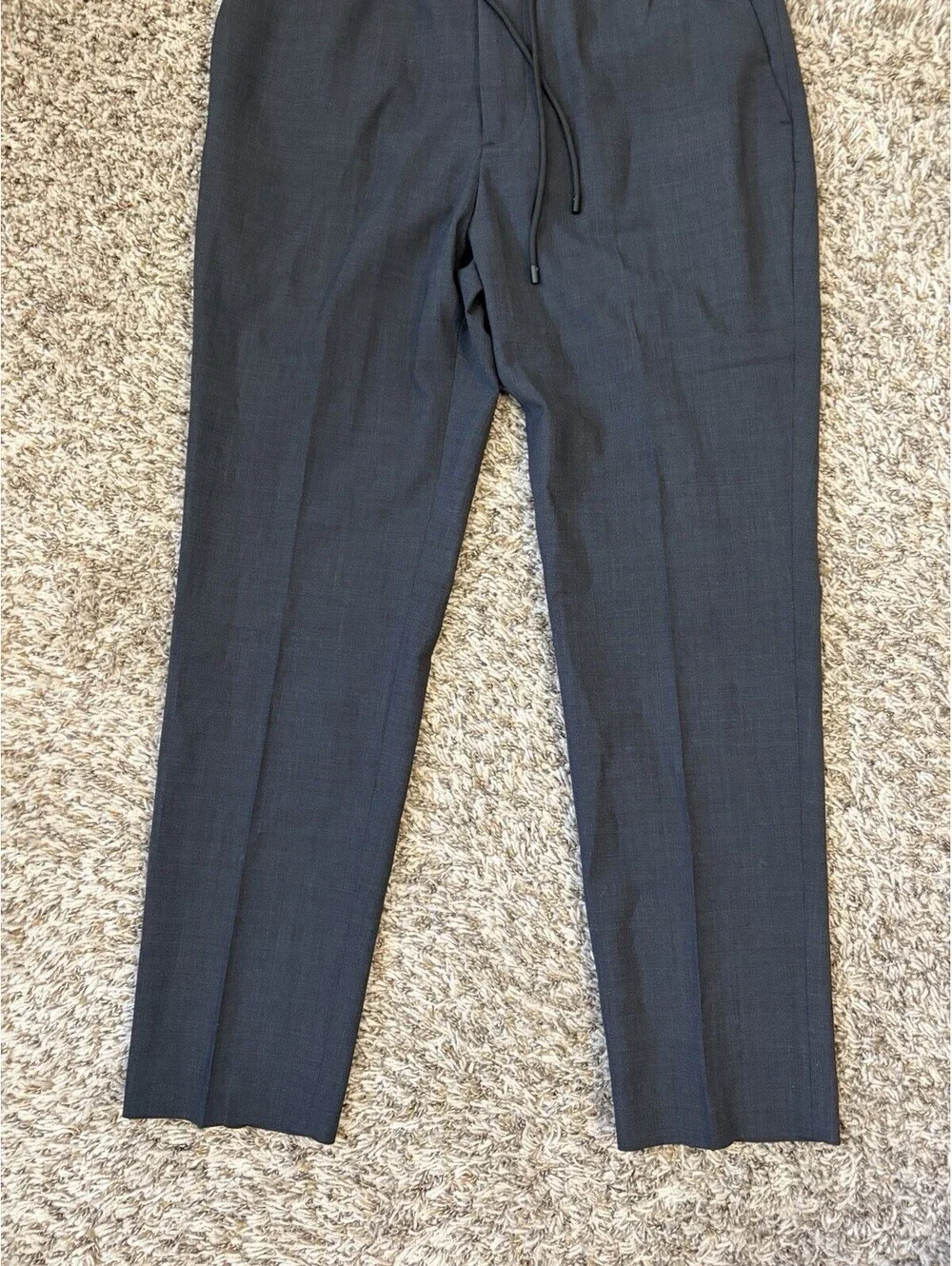 Express Men's Gray Extra Slim Wool Blend Drawstrings Dress Pants Size 34x30 NWT